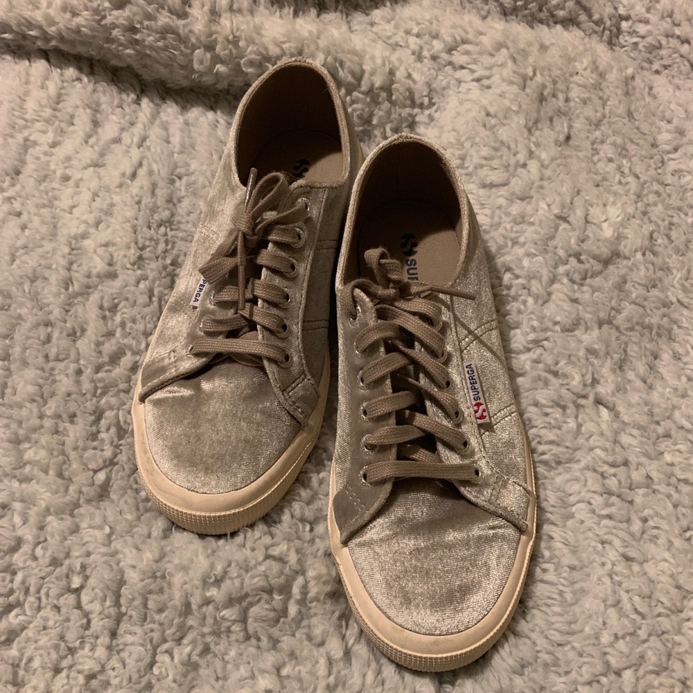 Velvet Grey Superga Sneakers
